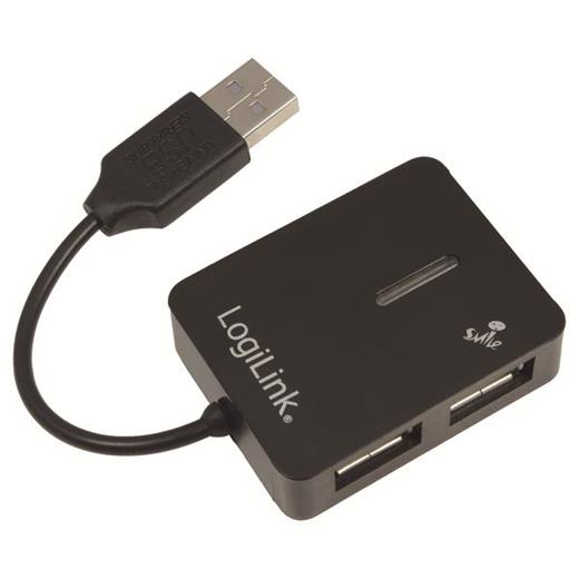 LogiLink UA0139 Smile Serisi 4 Port USB 2.0 Hub, Siyah