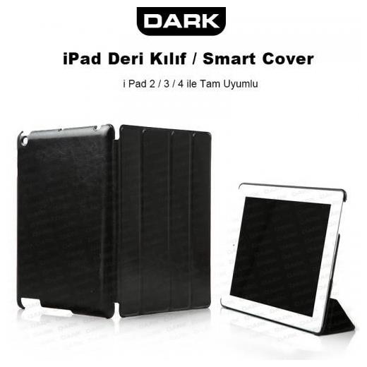 Dark Ipad2/Ipad3/Ipad4 Mıknatıslı Akıllı Deri Kılıf
