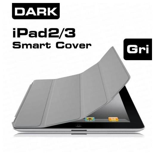 Dark Ipad2 / 3 / 4 Akıllı Kapak - Smart Cover (Gri)