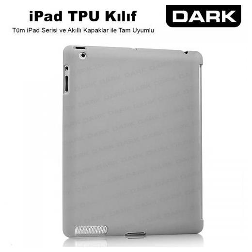 Dark Ipad/2/3/4 Uyumlu Gri TPU Kılıf - Smart Cover Uyumlu