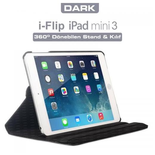 Dark iFlip Ipad Mini Retina 2 360 Dönebilen Siyah Kılıf