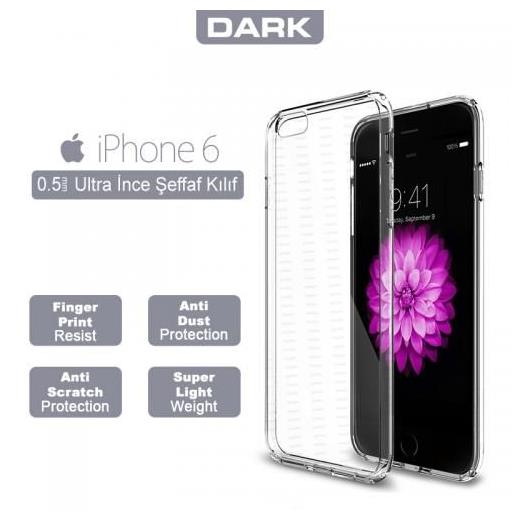 Dark Iphone 6 0,5mm Ultra İnce Şeffaf Görünmez Kılıf