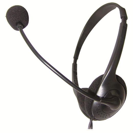 LogiLink HS0002 Mikrofonlu Stereo Kulaklık, Siyah,