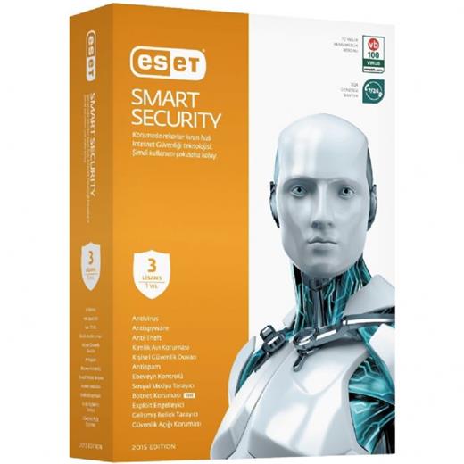 Eset Smart Security v8 3 Kullanıcı 1 Yıl Güvenlik Yazılımı