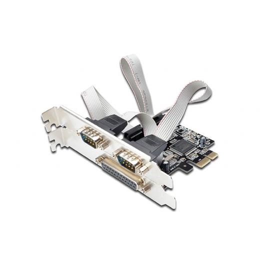 DS-30040-2 Digitus Multi I/O PCI Express Kartı, 2 x Seri (DB9 erkek), 1 x Paralel (DB25 dişi) Port, MCS9901CV-CC chipset'li