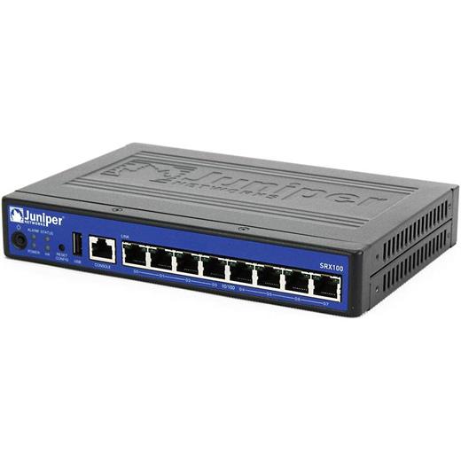 JUNIPER SRX100H2 SRX services gateway 100 with 8xFE ports with 2GB DRAM and 2GB Flash