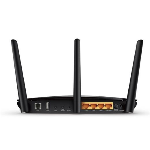 TP-Link  Archer D2 AC750 (2.4GHz 300Mbps 5GHz 433Mbps) Kablosuz Dual BandADSL2+Modem+Router
