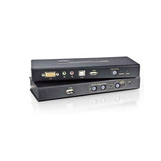 ATEN-CE800B VGA KVM (Keyboard/Video Monitor/Mouse) Mesafe Uzatma Cihazı, Ses (hoparlör ve mikrofon) bağlantı desteği, 250 metre, USB Konsol, ESD ve gerilimdeki ani yükselmelere karşı korumalı