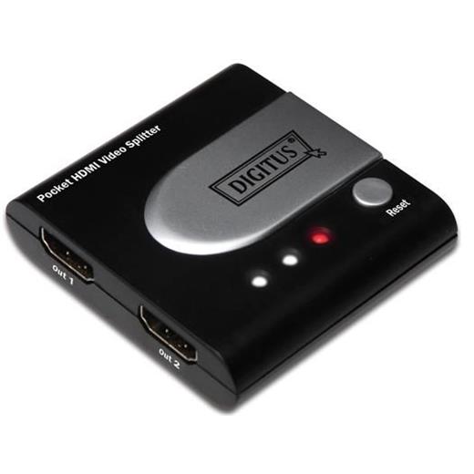 DS-41302 Digitus Cepte Taşınabilen 2’li  Hdmi Video Çoklayıcı (Splitter), 25-225 MHz, , Hdmi 1.3 uyumlu, Maksimum çözünürlük 1080i ve 1080p