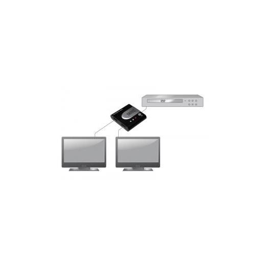 DS-41302 Digitus Cepte Taşınabilen 2’li  Hdmi Video Çoklayıcı (Splitter), 25-225 MHz, , Hdmi 1.3 uyumlu, Maksimum çözünürlük 1080i ve 1080p