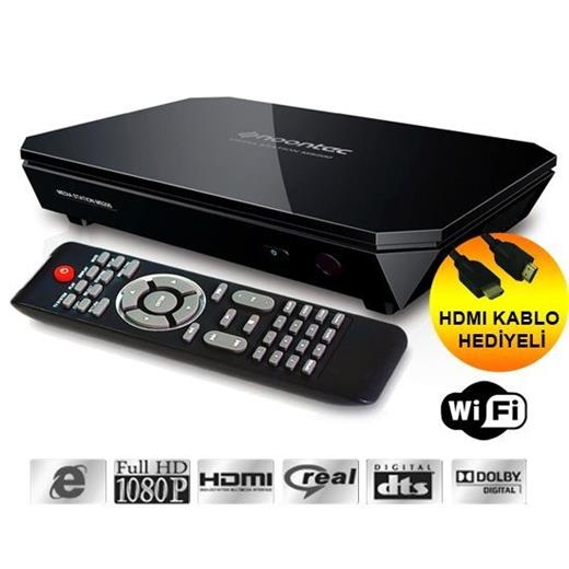 NOONTEC A6 WI-FI KABLOSUZ MKV H.264 FULL HD 1080P DTS BITTORENT MEDIA PLAYER (Hdmi KABLO HEDIYELI)