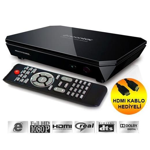 NOONTEC A6 FULL HD 1080P DTS BITTORENT DESTEKLI MEDIA PLAYER VE 500GB DISK (Hdmi KABLO HEDIYELI)