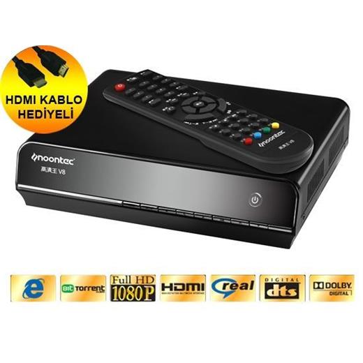 NOONTEC V8 PRO MKV H.264 FULL HD 1080P DTS BITTORENT MEDIA PLAYER (Hdmi KABLO HEDIYELI)