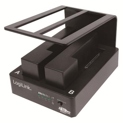 LogiLink QP0010 USB3.0 Dual SATA HDD Docking Station, Siyah