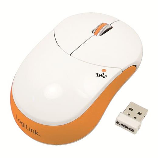 LogiLink ID0073 Smile Serisi 2.4GHz Kablosuz Optik Mouse, Turuncu
