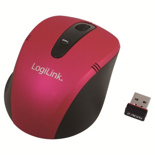 LogiLink ID0034 2.4GHz Kablosuz Optik Mouse, Pembe