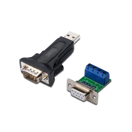 DA-70157 Digitus USB Erkek <-> RS-485 (klemens) çevirici.
<br />RS-485 tarafı için klemens adaptörü ve USB tarafı için 80 cm uzatma kablosu (USB-A erkek <–> USB- Dişi) ürünle birlikte gelmektedir. 