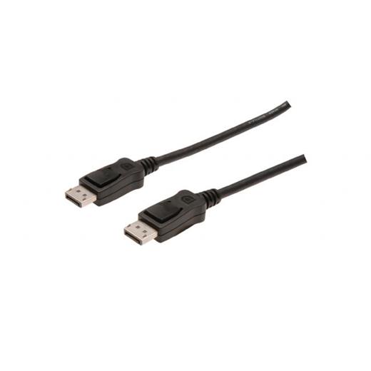 AK-340103-020-S DisplayPort Bağlantı Kablosu, DP Erkek - DP Erkek, 2 metre, kilit mekanizmalı, DP, 1.1a uyumlu,siyah renk