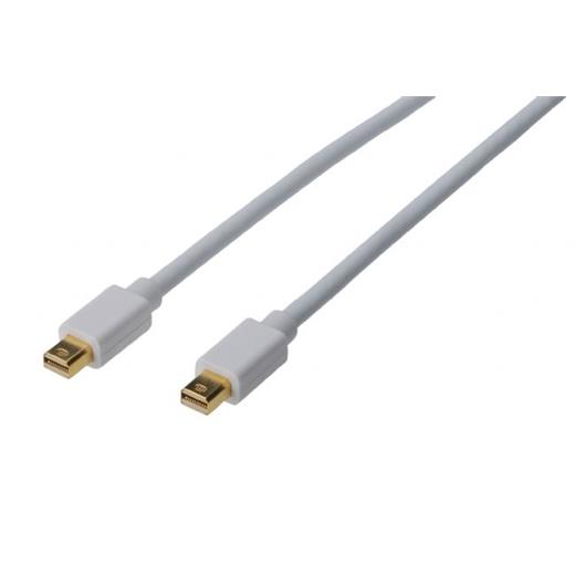 AK-340101-020-W DisplayPort Bağlantı Kablosu, mini DP Erkek - mini DP Erkek, 2 metre, DP 1.1a standardı ile uyumlu, UL, beyaz renk
