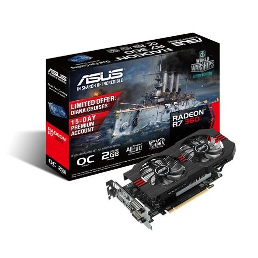 Asus R7360-OC-2GD5 Radeon R7 360 2GB GDDR5 128 Bit Ekran Kartı