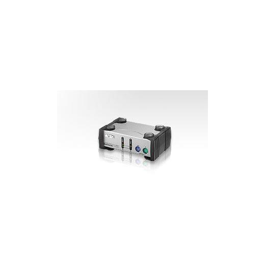 ATEN-CS82AC 2 portlu PS/2 KVM (Keyboard/Video Monitor/Mouse) Switch, Masaüstü Tip, KVM bağlantı kablosu ürün beraberinde gelmektedir