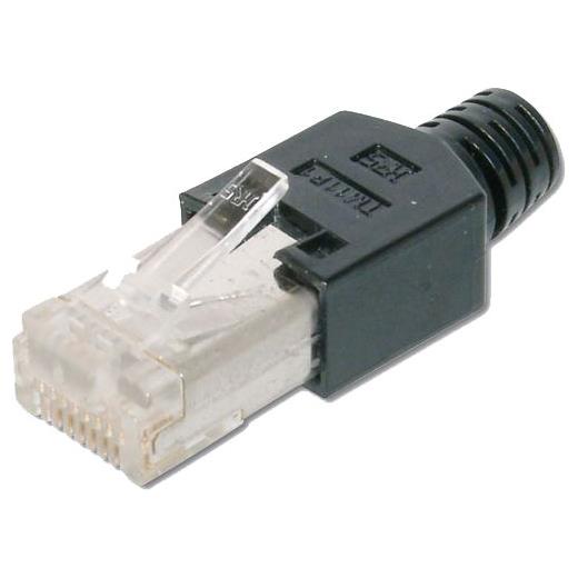 A-MO 8/8 HRS Hirose Tipi Modüler Fiş, RJ45, 8P8C, Zırhlı (Shielded), Yuvarlak Kablo Tipi