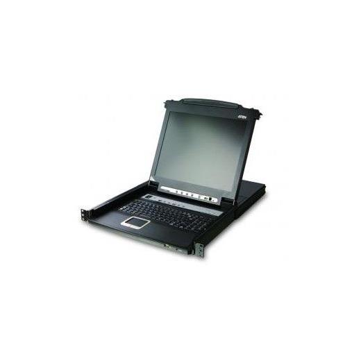 ATEN-CL5716MT Sürgülü Kasaya Sahip, 17" LCD Ekran, Touchpad’i ve Türkçe Klavye'si Bulunan 16 Port PS/2-USB KVMP™ (Periferi/ Çevre Cihazlarla (USB) Bağlantı Kurabilir) Switch, İlave Konsol Girişli (16 Port Slideaway™ LCD KVMP Switch)