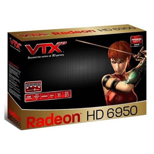 VTX Radeon HD6950, 1GB, GDDR5, 256 Bit, Ekran Kartı (VX6950 1GBD5-2DHE)