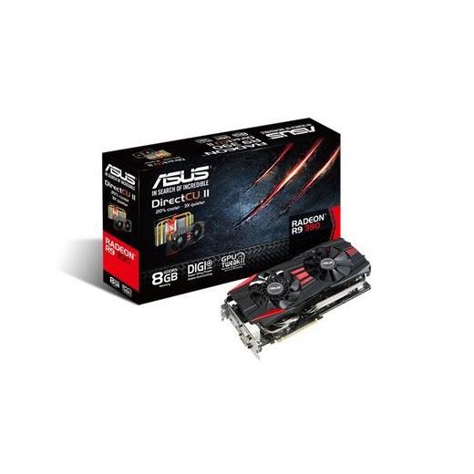 Asus R9390-DC2-8GD5, Radeon R9 390, 8GB, GDDR5, 512 Bit, Ekran Kartı