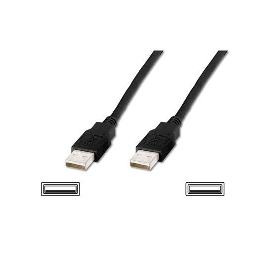 AK-300101-030-S USB 2.0 Bağlantı Kablosu, USB A Erkek - USB A Erkek, 3 metre, AWG 28, USB 2.0 uyumlu, UL, siyah renk 