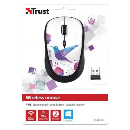 Trust Yvi Kablosuz Mini Mouse Kuş Desenli