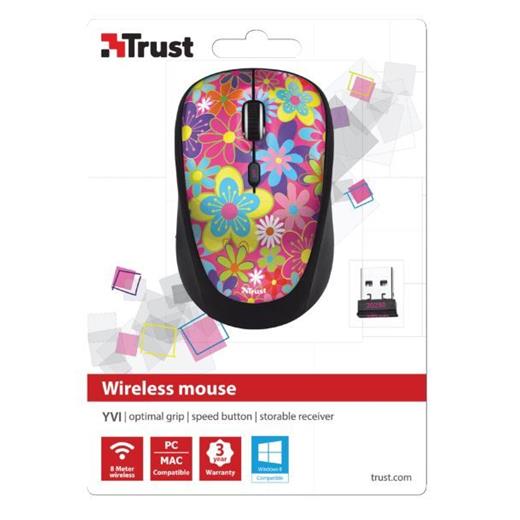 Trust Yvi Kablosuz Mini Mouse Çiçek Desenli