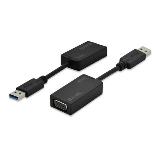 DA-70455 Digitus USB 3.0 VGA Grafik Adaptörü Giriş: 1 x USB 3.0 USB-A erkek Çıkış: 1 x VGA (HD15) dişi (Full HD, 1080p) Plastik