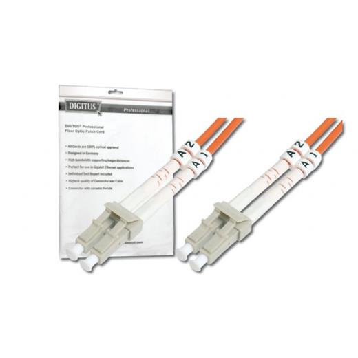 DK-2533-15 Digitus LC-LC Fiber Optik Patch Kablo, 15 metre, Multimode, Duplex, 50/125 