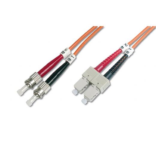 DK-2512-02 Digitus ST-SC Fiber Optik Patch Kablo, 2 metre, Multimode, Duplex, 50/125