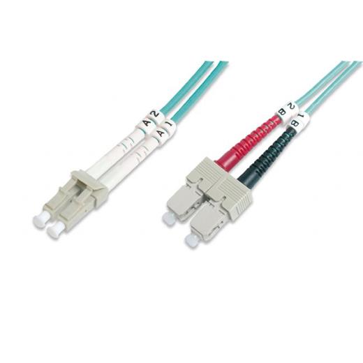 DK-2532-20/3 Digitus LC-SC Fiber Optik Patch Kablo, 20 metre, Multimode, Duplex, 50/125, OM3