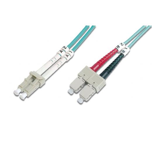 DK-2532-05/3 Digitus LC-SC Fiber Optik Patch Kablo, 5 metre, Multimode, Duplex, 50/125, OM3