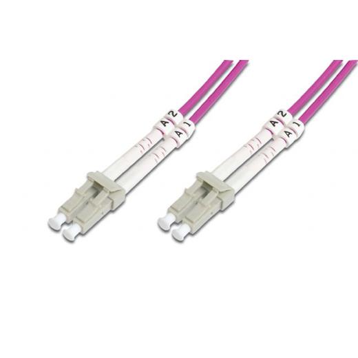 DK-2533-02/4 Digitus LC-LC Fiber Optik Patch Kablo, 2 metre, Multimode, Duplex, 50/125, LSZH, OM4 3.0mm