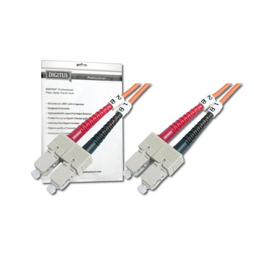 DK-2622-10 Digitus SC-SC Fiber Optik Patch Kablo, 10 metre, Multimode, Duplex, 62.5/125 