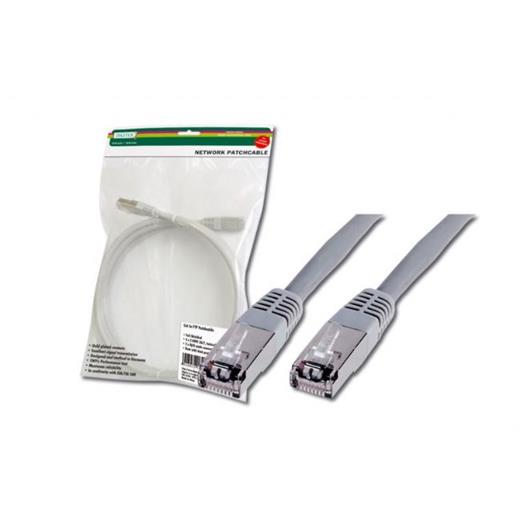 DK-1521-030 Digitus Patch Kablo, F-UTP, CAT. 5E, 3 metre, AWG 26/7, Gri Renk, 3P sertifikalı