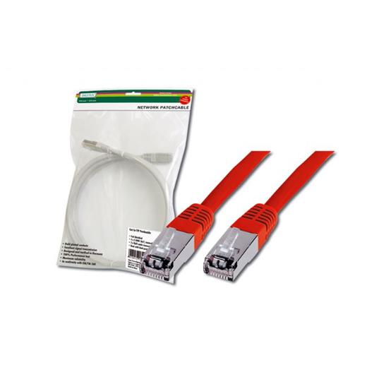 DK-1521-020/R Digitus Patch Kablo, F-UTP, CAT. 5E, 2 metre, AWG 26/7, Kırmızı Renk, 3P sertifikalı