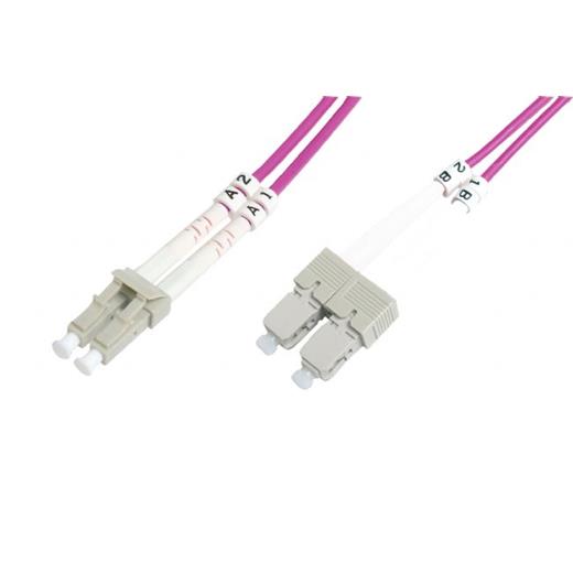 BC-FO-5LCSC-03/4 Beek SC-LC Fiber Optik Patch Kablo, 3 metre, Multimode, 3.0mm, Duplex, 50/125, OM4, LSZH