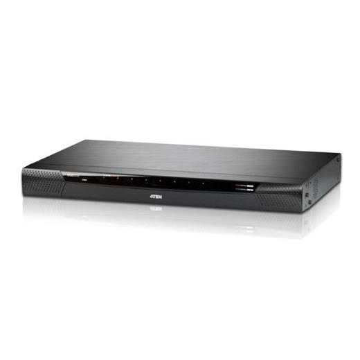 ATEN-KN1108V 8 Port Cat 5 KVM Over the NET™ Switch - 1 lokal / 1 uzak kullanıcı erişimi, yedekli çalışabilen WAN port ve güç kaynağı