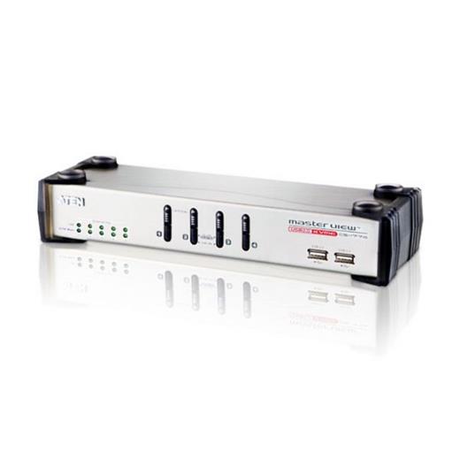 ATEN-CS1774 4 Port USB 2.0 KVME Switch (4-Port USB 2.0 KVM with Ethernet Port (KVME™) Switch), KVM bağlantı kablosu ürün beraberinde gelmektedir