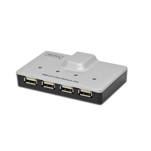 DA-70251 Digitus Network USB Hub, 4 x USB 2.0 port, 1 x RJ45 port (10/100 Mbps)