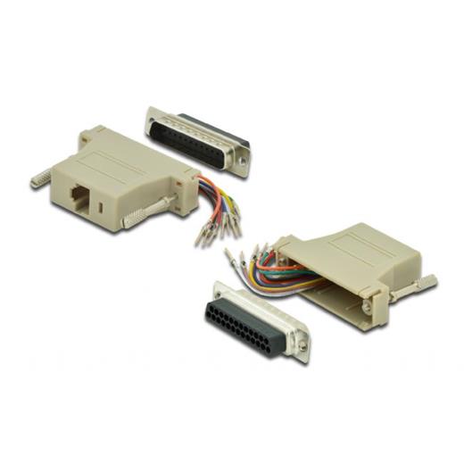 AK-610518-000-I RJ-D Konnektör Adaptörü, DB25 erkek / RJ45, PVC