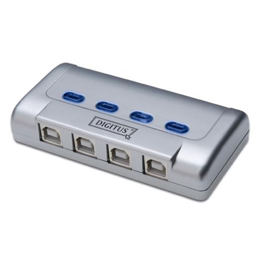 DA-70136-1 Digitus USB Sharing Switch, USB 2.0, 4 PC, 1 USB Cihaz 