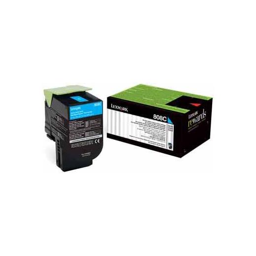 Lexmark 80C8SC0 Mavi Return Toner 2000 Sayfa