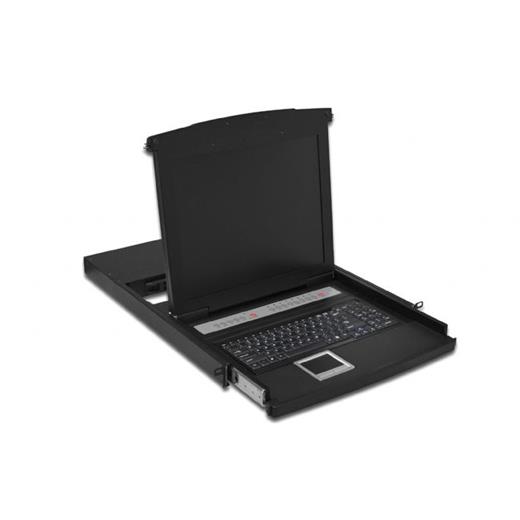 DS-72012TR Digitus 19 TFT Ekranlı, Türkçe Klavyeli, Dokunmatik Mouse 039;lu, 8 Port KVMP (Periferi/ Çevre Cihazlarla (USB) Bağlantı Kurabilir) Switch