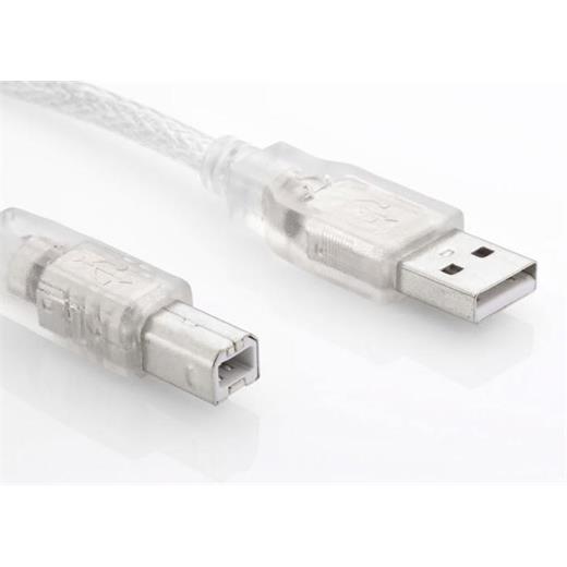 S-Link Sl-U2015 Usb2.0 1.5M Şeffaf Yazıcı Kablo